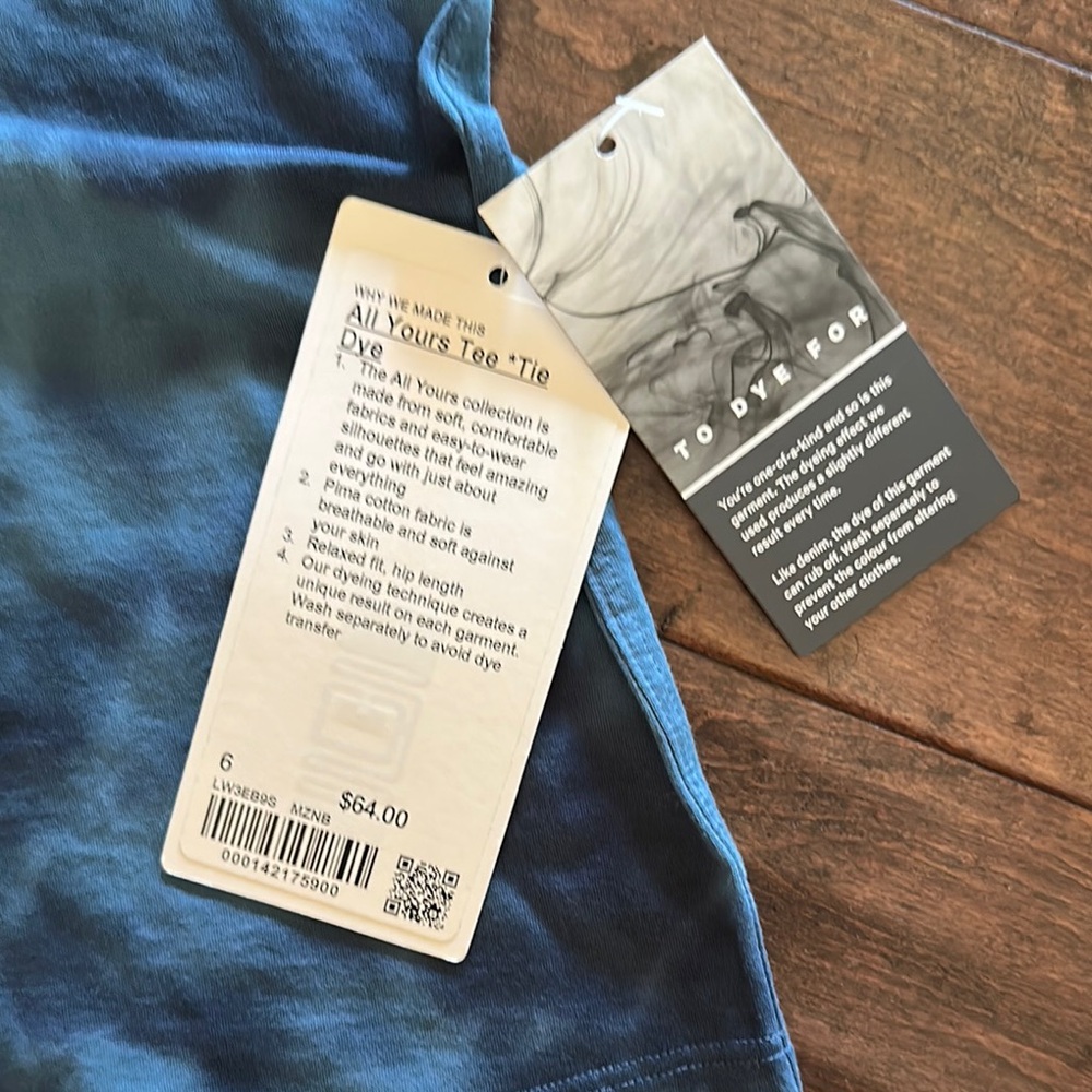 lululemon athletica Blue Tie-Dye Long Sleeve Tee - Picture 2 of 2